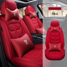 Load image into Gallery viewer, Full Coverage Black Leather Car Seat Cover Light Luxury Style, Automotive Vehicle Cushion Universal Fit