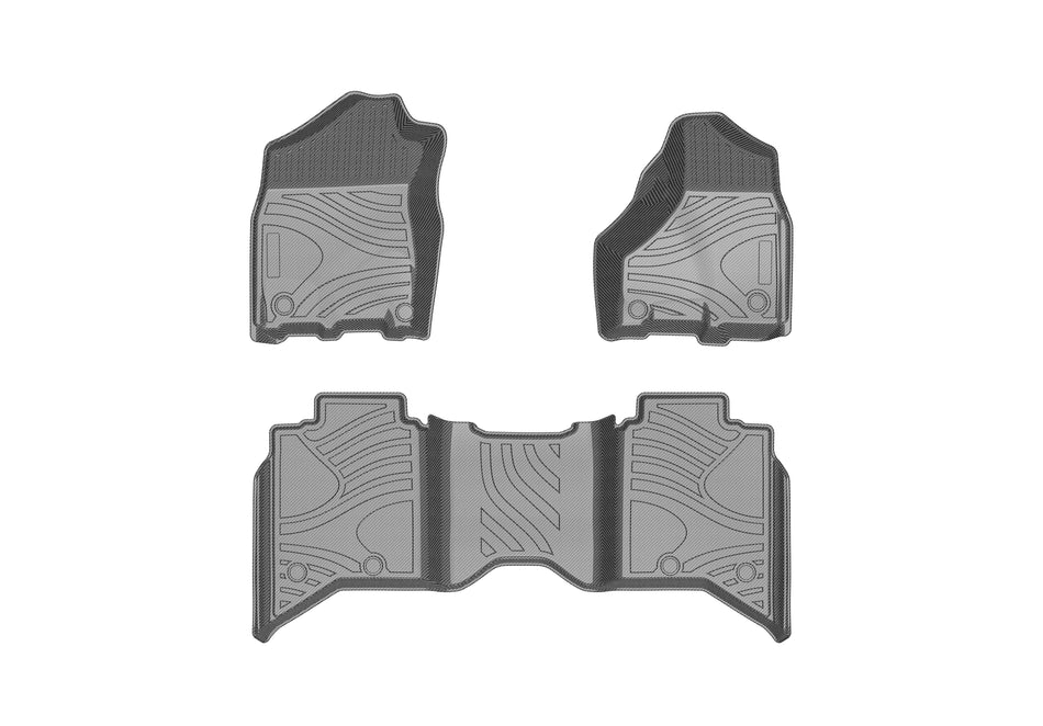 1500 Dodge Ram TPV Floor Mats, 2011-2017 Left-Hand Drive, Vehicle-Specific All-Weather Interior Liners