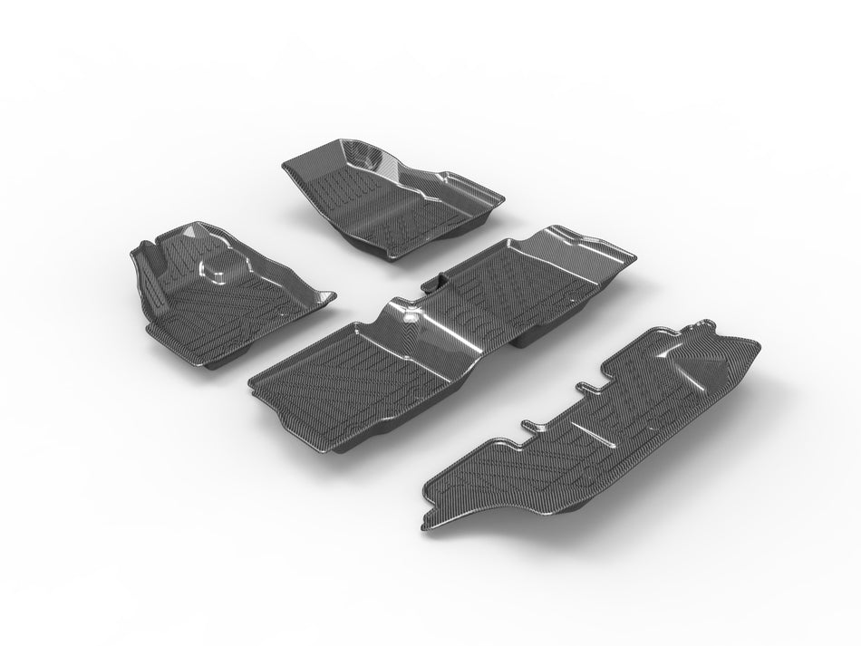2016-2019 Ford Explorer TPV Floor Mats, 7-Seat, Vehicle-Specific All-Weather Interior Liners