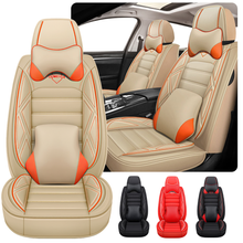 Load image into Gallery viewer, Full Coverage Black Leather Car Seat Cover Sports’ Luxury Style, Automotive Vehicle Cushion Universal Fit