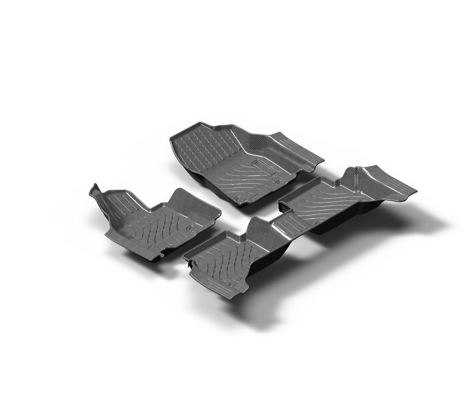2017-2024 Mazda CX-5 TPV Floor Mats, Without Large Right-Rear Seat-Belt Housing With Sill Coverage, Vehicle-Specific All-Weather Interior Liners