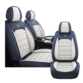 Full Coverage Black Leather Car Seat Cover Sports’ Standard Style, Automotive Vehicle Cushion Universal Fit