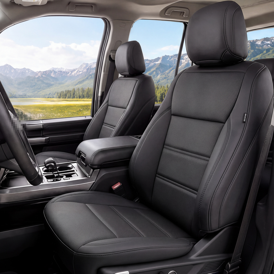 2021-2026 Ford F-150 Seat Covers, Black, 5-Seat Set, Vehicle-Specific Interior Protection
