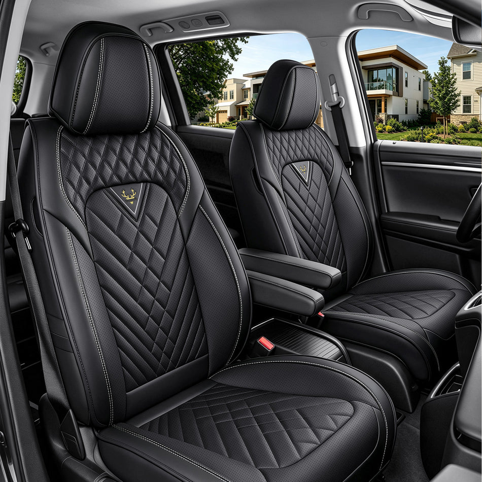 Honda Odyssey Seat Covers, Black, 7-Seat Standard Set, Vehicle-Specific Interior Protection
