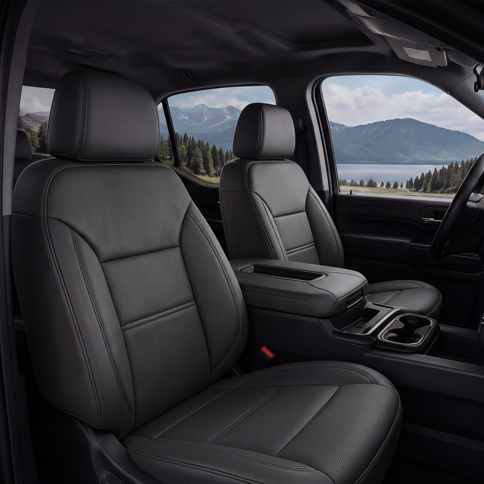 2019-2026 Chevrolet Silverado LTZ Seat Covers, Black, 5-Seat Standard Set, Vehicle-Specific Interior Protection