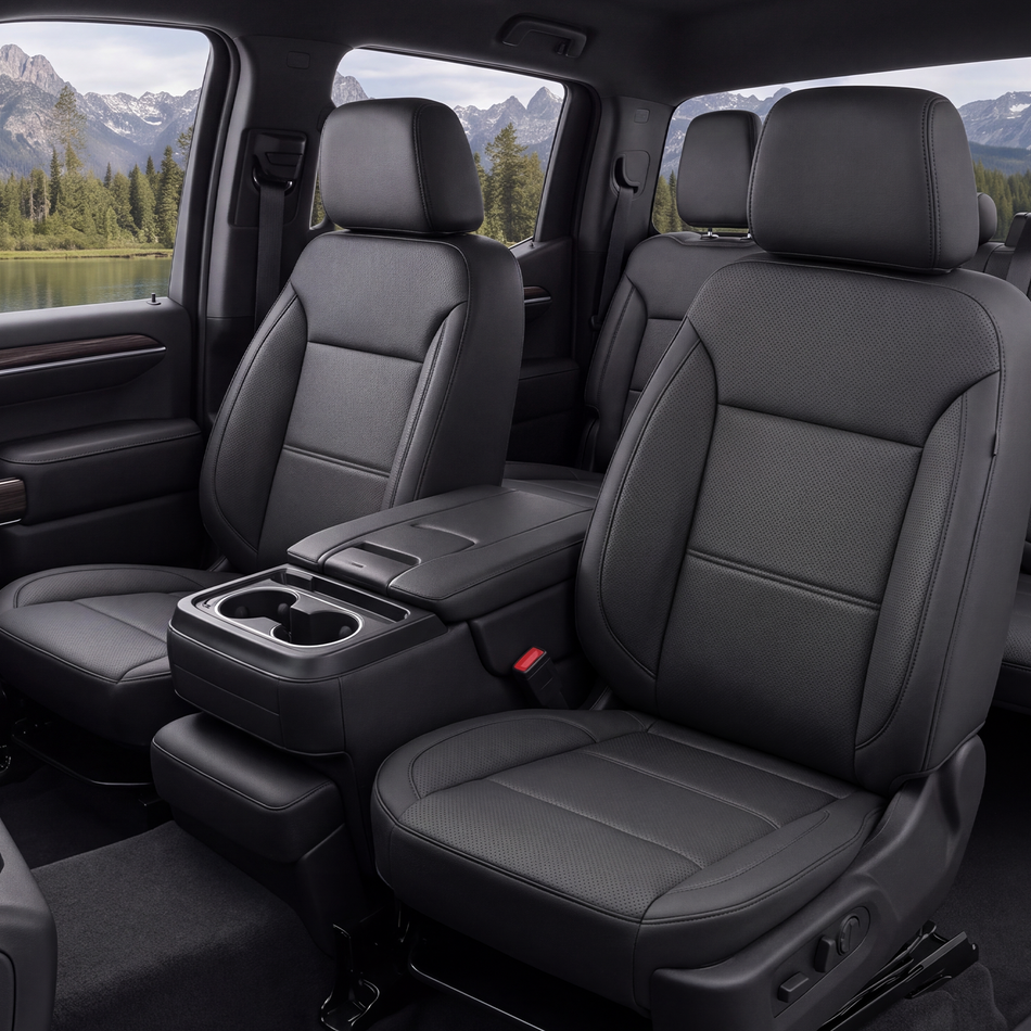 2019-2026 Chevrolet Silverado LT Seat Covers, Black, 5-Seat Standard Set, Vehicle-Specific Interior Protection