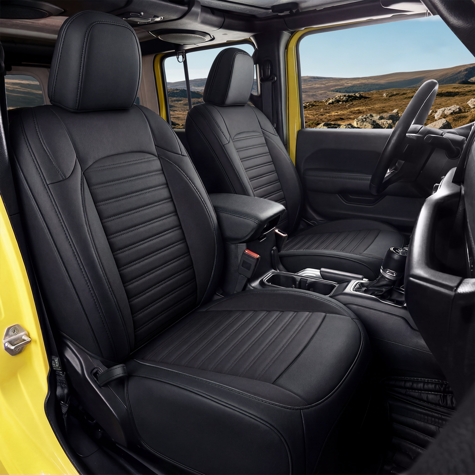 Jeep Wrangler Seat Covers, Black, 5-Seat Standard Set, Vehicle-Specific Interior Protection