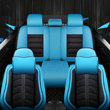 Load image into Gallery viewer, Full Coverage Black Leather Car Seat Cover Light Luxury Style, Automotive Vehicle Cushion Universal Fit