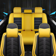 Load image into Gallery viewer, Full Coverage Black Leather Car Seat Cover Light Luxury Style, Automotive Vehicle Cushion Universal Fit