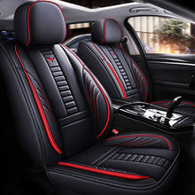 Load image into Gallery viewer, Full Coverage Black Leather Car Seat Cover Mechanical Standard Style, Automotive Vehicle Cushion Universal Fit