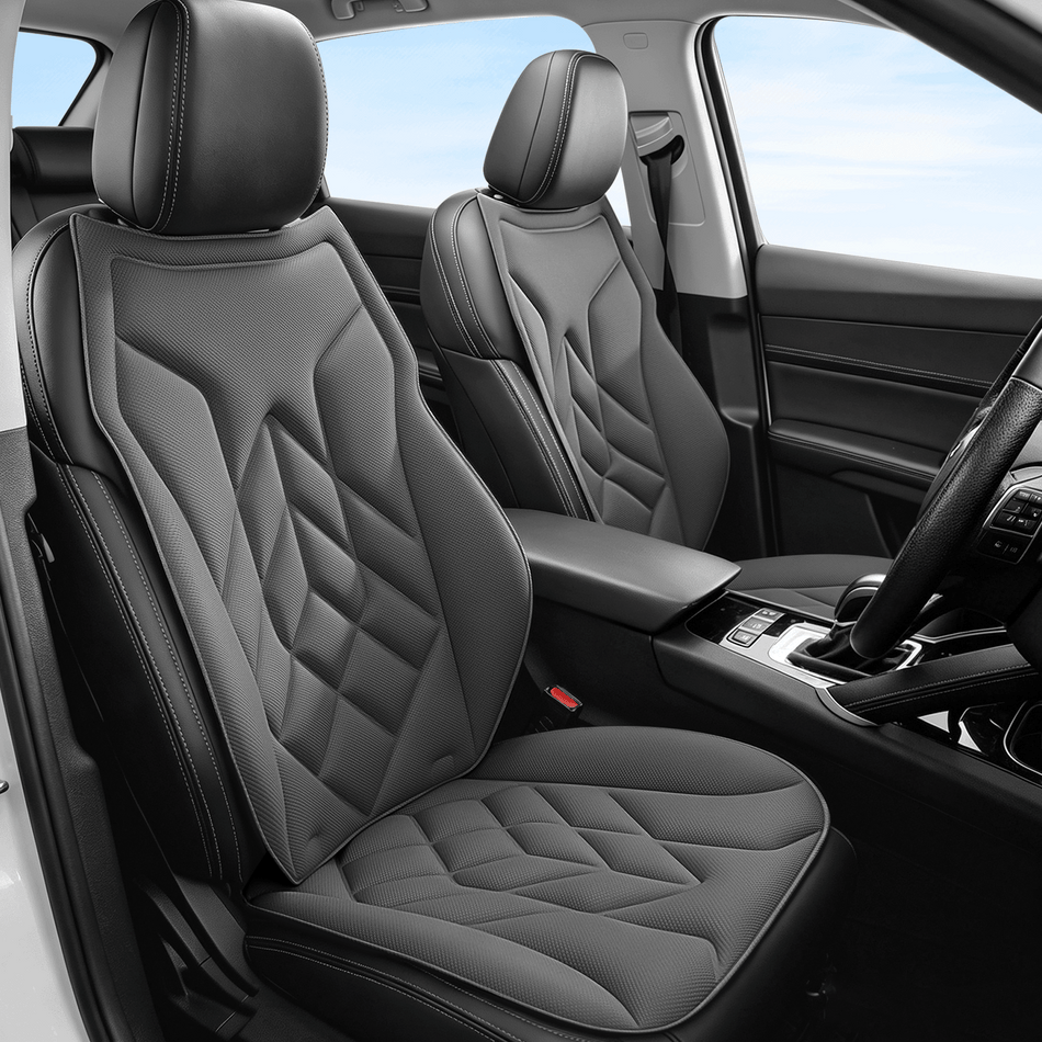 Gray Seaweed Fiber Car Seat Cushions, 5-Seat Standard Set, Universal Fit Interior Comfort Pads