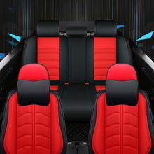Load image into Gallery viewer, Full Coverage Black Leather Car Seat Cover Light Luxury Style, Automotive Vehicle Cushion Universal Fit