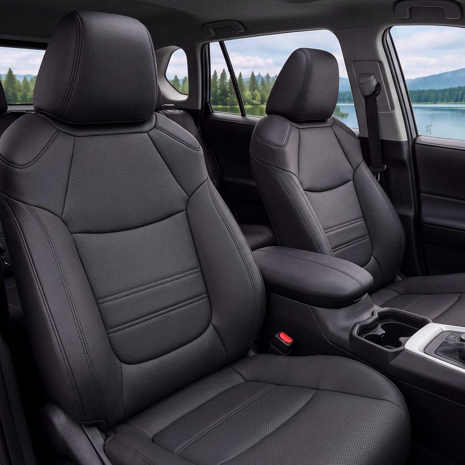 2019-2025 Toyota rav4 Seat Covers, Black, 5-Seat Set, Vehicle-Specific Interior Protection