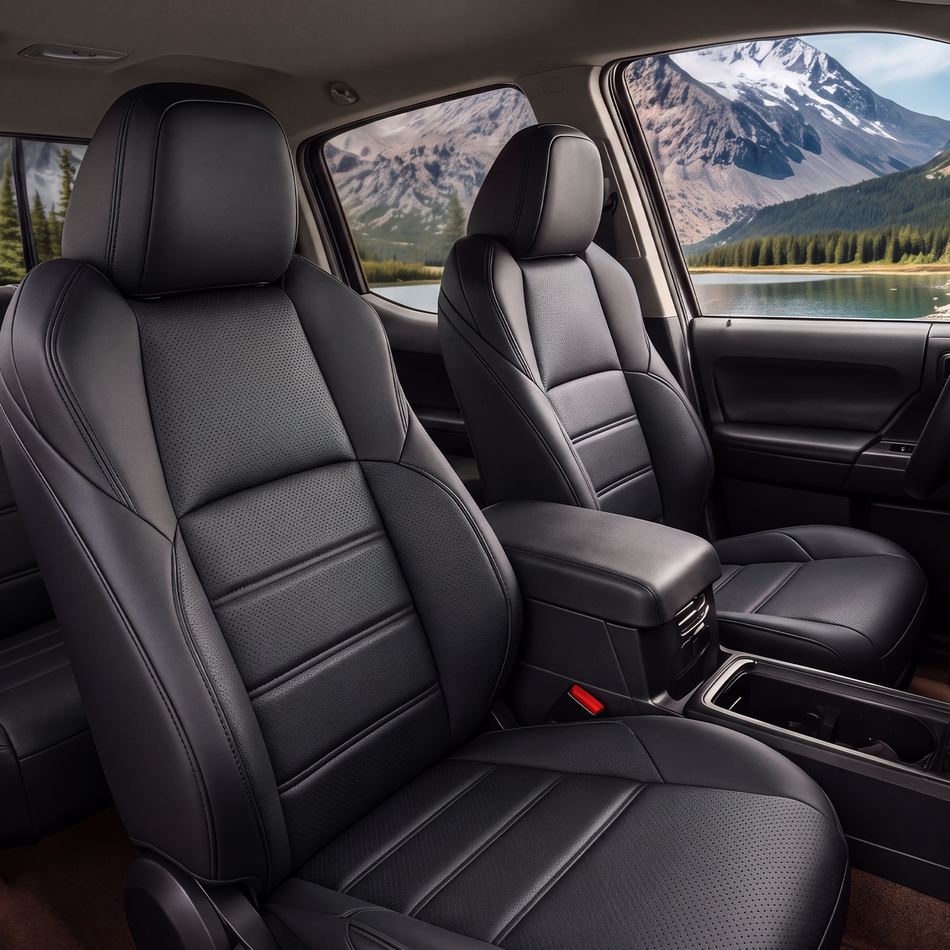 2024-2026 Toyota tacoma Seat Covers, Black, 5-Seat Set, Vehicle-Specific Interior Protection