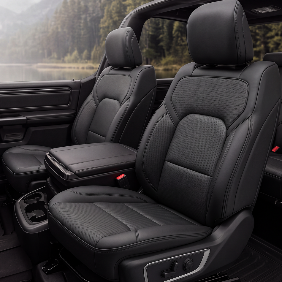 2019-2026 Ram 1500 Seat Covers, Black, 5-Seat Set, Vehicle-Specific Interior Protection