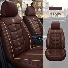 Load image into Gallery viewer, Full Coverage Black Leather Car Seat Cover Light Standard Style, Automotive Vehicle Cushion Universal Fit