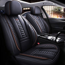 Load image into Gallery viewer, Full Coverage Black Leather Car Seat Cover Mechanical Standard Style, Automotive Vehicle Cushion Universal Fit