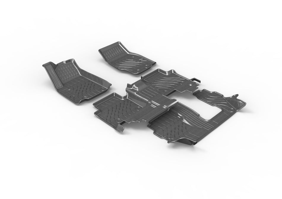 2023-2024 Jeep Grand Cherokee L TPV Floor Mats, 7-Seat, Vehicle-Specific All-Weather Interior Liners