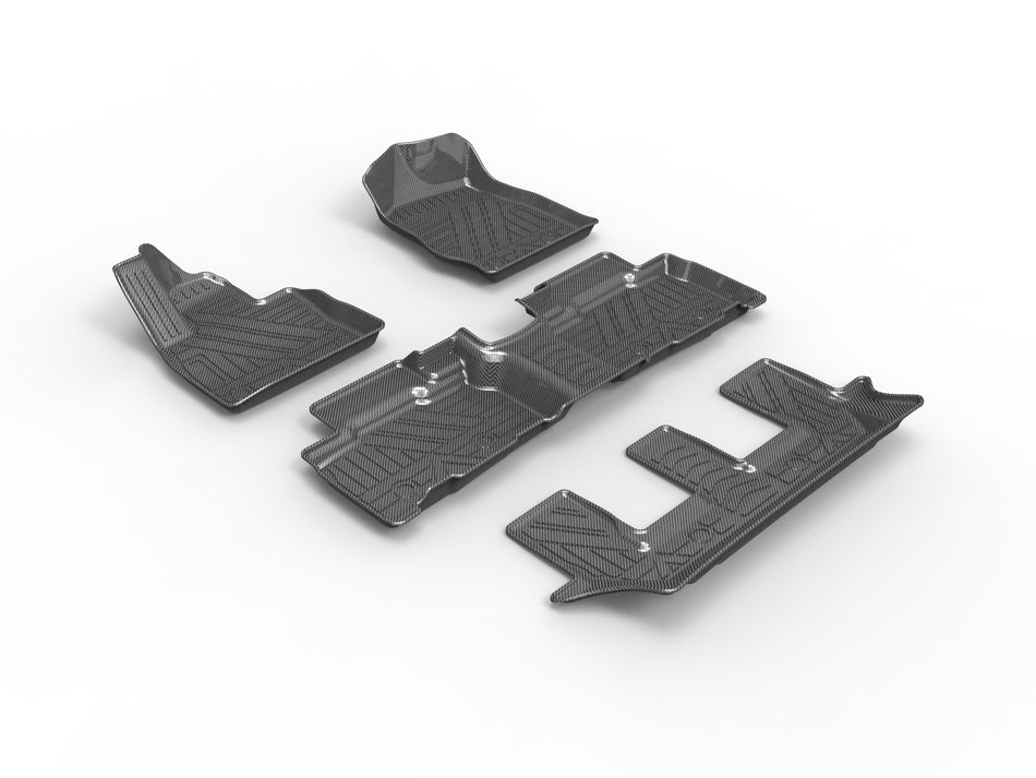 2022-2025 Ford Explorer TPV Floor Mats, 7-Seat, Vehicle-Specific All-Weather Interior Liners