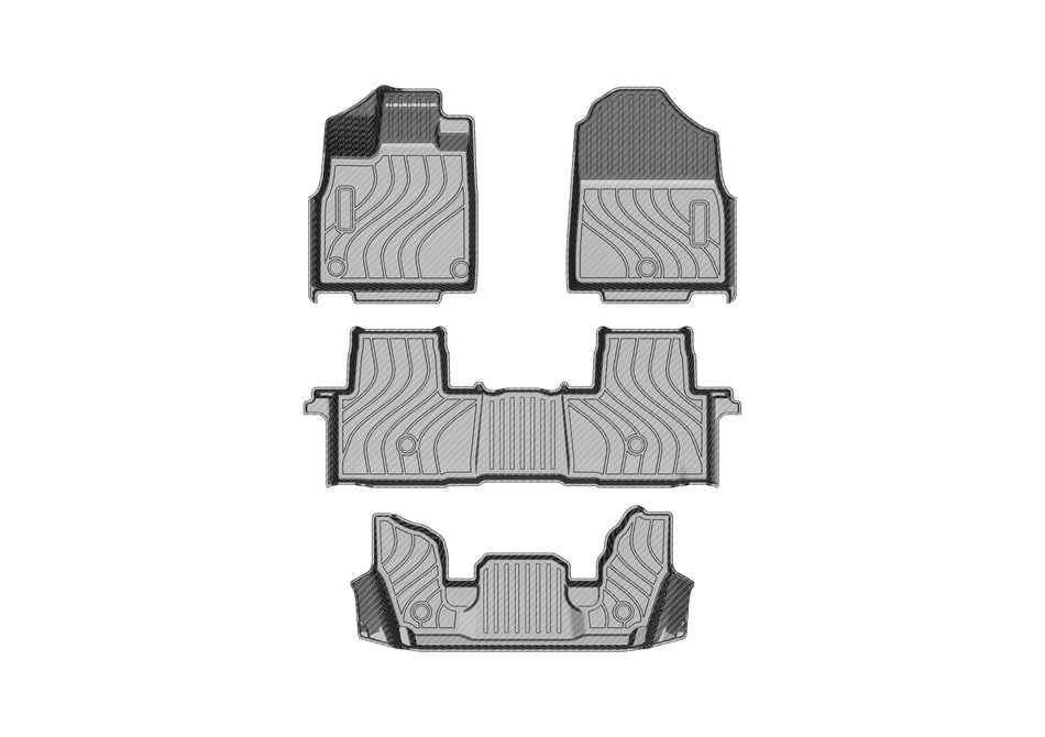2025 Honda Pilot TPV Floor Mats, 7-Seat Without Sill Coverage, Vehicle-Specific All-Weather Interior Liners