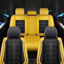 Load image into Gallery viewer, Full Coverage Black Leather Car Seat Cover Light Standard Style, Automotive Vehicle Cushion Universal Fit