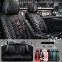 Load image into Gallery viewer, Full Coverage Black Leather Car Seat Cover Street Standard Style, Automotive Vehicle Cushion Universal Fit