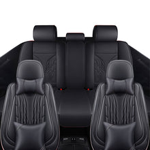 Load image into Gallery viewer, Full Coverage Black Leather Car Seat Cover Mechanical Luxury Style, Automotive Vehicle Cushion Universal Fit