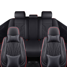 Load image into Gallery viewer, Full Coverage Black Leather Car Seat Cover Mechanical Luxury Style, Automotive Vehicle Cushion Universal Fit