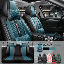 Load image into Gallery viewer, Full Coverage Black Leather Car Seat Cover Street Luxury Style, Automotive Vehicle Cushion Universal Fit
