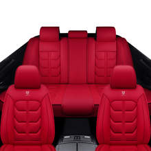 Load image into Gallery viewer, Full Coverage Black Leather Car Seat Cover Light Standard Style, Automotive Vehicle Cushion Universal Fit