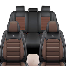 Load image into Gallery viewer, Full Coverage Black Leather Car Seat Cover Sports’ Standard Style, Automotive Vehicle Cushion Universal Fit