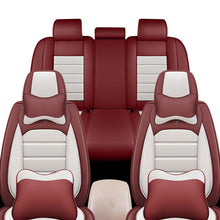 Load image into Gallery viewer, Full Coverage Black Leather Car Seat Cover Sports’  Luxury Style, Automotive Vehicle Cushion Universal Fit