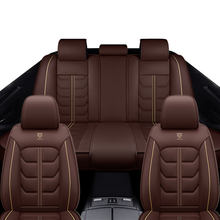 Load image into Gallery viewer, Full Coverage Black Leather Car Seat Cover Light Standard Style, Automotive Vehicle Cushion Universal Fit