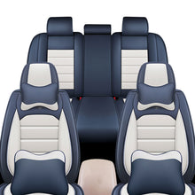 Load image into Gallery viewer, Full Coverage Black Leather Car Seat Cover Sports’  Luxury Style, Automotive Vehicle Cushion Universal Fit