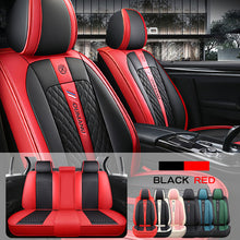 Load image into Gallery viewer, Full Coverage Black Leather Car Seat Cover Street Standard Style, Automotive Vehicle Cushion Universal Fit