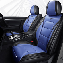 Load image into Gallery viewer, Full Coverage Black Leather Car Seat Cover Street Standard Style, Automotive Vehicle Cushion Universal Fit