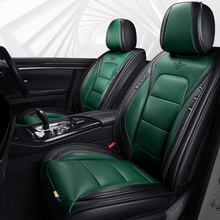 Load image into Gallery viewer, Full Coverage Black Leather Car Seat Cover Street Standard Style, Automotive Vehicle Cushion Universal Fit