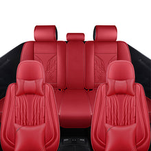 Load image into Gallery viewer, Full Coverage Black Leather Car Seat Cover Mechanical Luxury Style, Automotive Vehicle Cushion Universal Fit