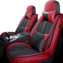 Load image into Gallery viewer, Full Coverage Black Leather Car Seat Cover Mechanical Luxury Style, Automotive Vehicle Cushion Universal Fit