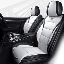 Load image into Gallery viewer, Full Coverage Black Leather Car Seat Cover Street Standard Style, Automotive Vehicle Cushion Universal Fit