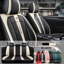 Load image into Gallery viewer, Full Coverage Black Leather Car Seat Cover Street Standard Style, Automotive Vehicle Cushion Universal Fit