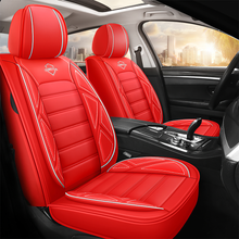 Load image into Gallery viewer, Full Coverage Black Leather Car Seat Cover Sports’ Standard Style, Automotive Vehicle Cushion Universal Fit