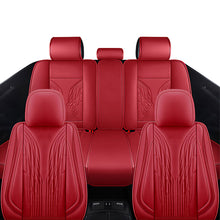 Load image into Gallery viewer, Full Coverage Black Leather Car Seat Cover Mechanical Standard Style, Automotive Vehicle Cushion Universal Fit
