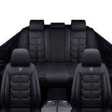 Load image into Gallery viewer, Full Coverage Black Leather Car Seat Cover Light Standard Style, Automotive Vehicle Cushion Universal Fit