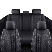 Load image into Gallery viewer, Full Coverage Black Leather Car Seat Cover Mechanical Standard Style, Automotive Vehicle Cushion Universal Fit