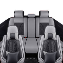 Load image into Gallery viewer, Full Coverage Black Leather Car Seat Cover Mechanical Luxury Style, Automotive Vehicle Cushion Universal Fit