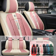Load image into Gallery viewer, Full Coverage Black Leather Car Seat Cover Street Standard Style, Automotive Vehicle Cushion Universal Fit