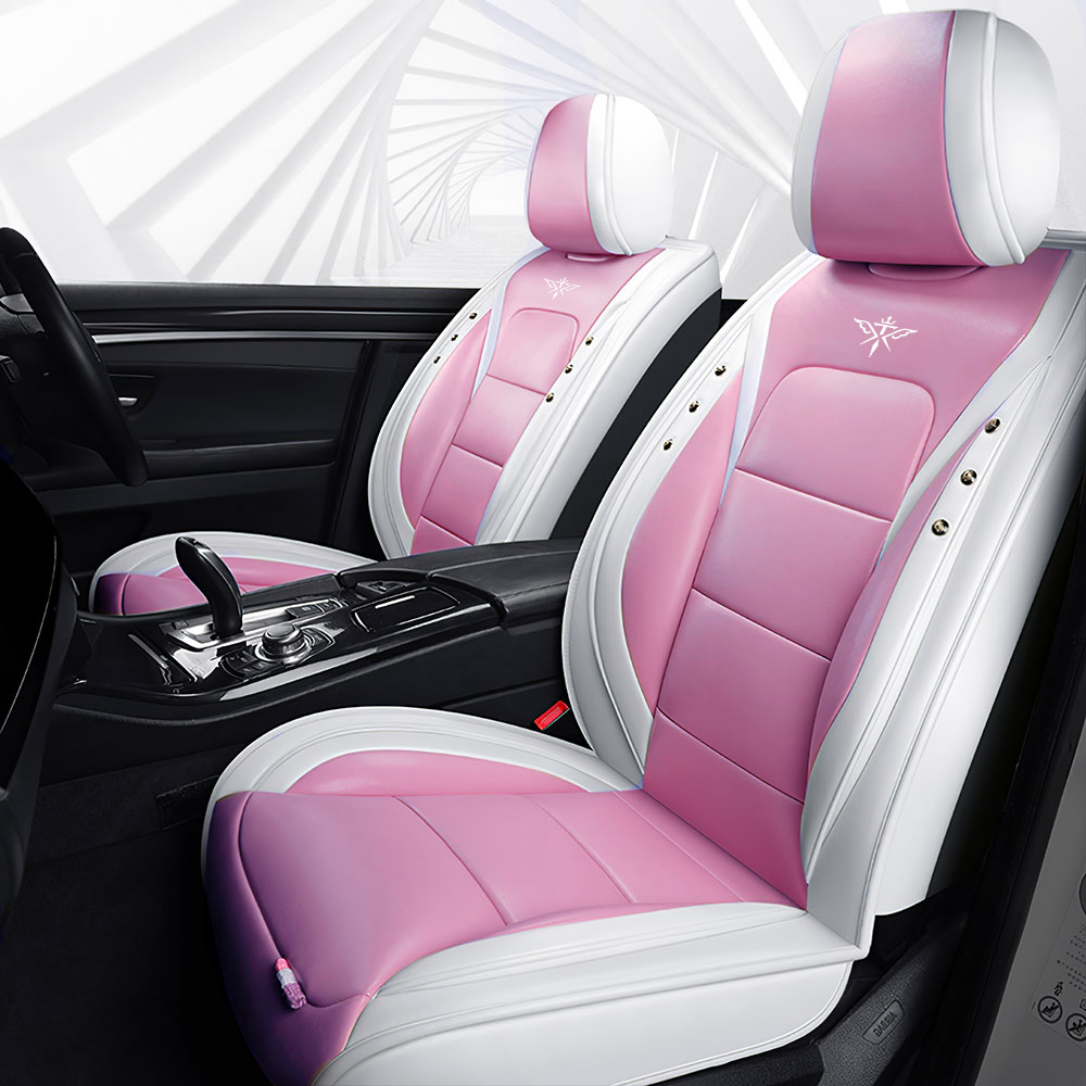 Full Coverage Black Leather Car Seat Cover Street Standard Style, Automotive Vehicle Cushion Universal Fit