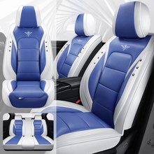 Load image into Gallery viewer, Full Coverage Black Leather Car Seat Cover Street Standard Style, Automotive Vehicle Cushion Universal Fit
