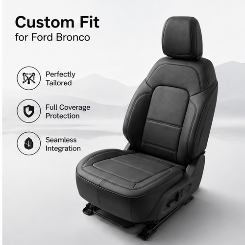 2016-2019 Ford Explorer Seat Covers, Black, 7-Seat Standard Set, Vehicle-Specific Interior Protection